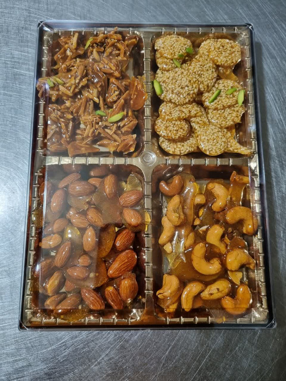 سوهان عسلی اجیلی چهار مغز